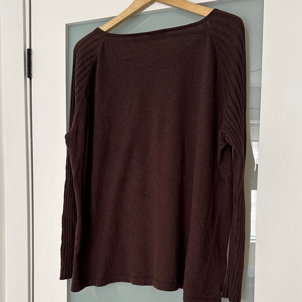 Chic Brown Long Sleeve Women's Sweater